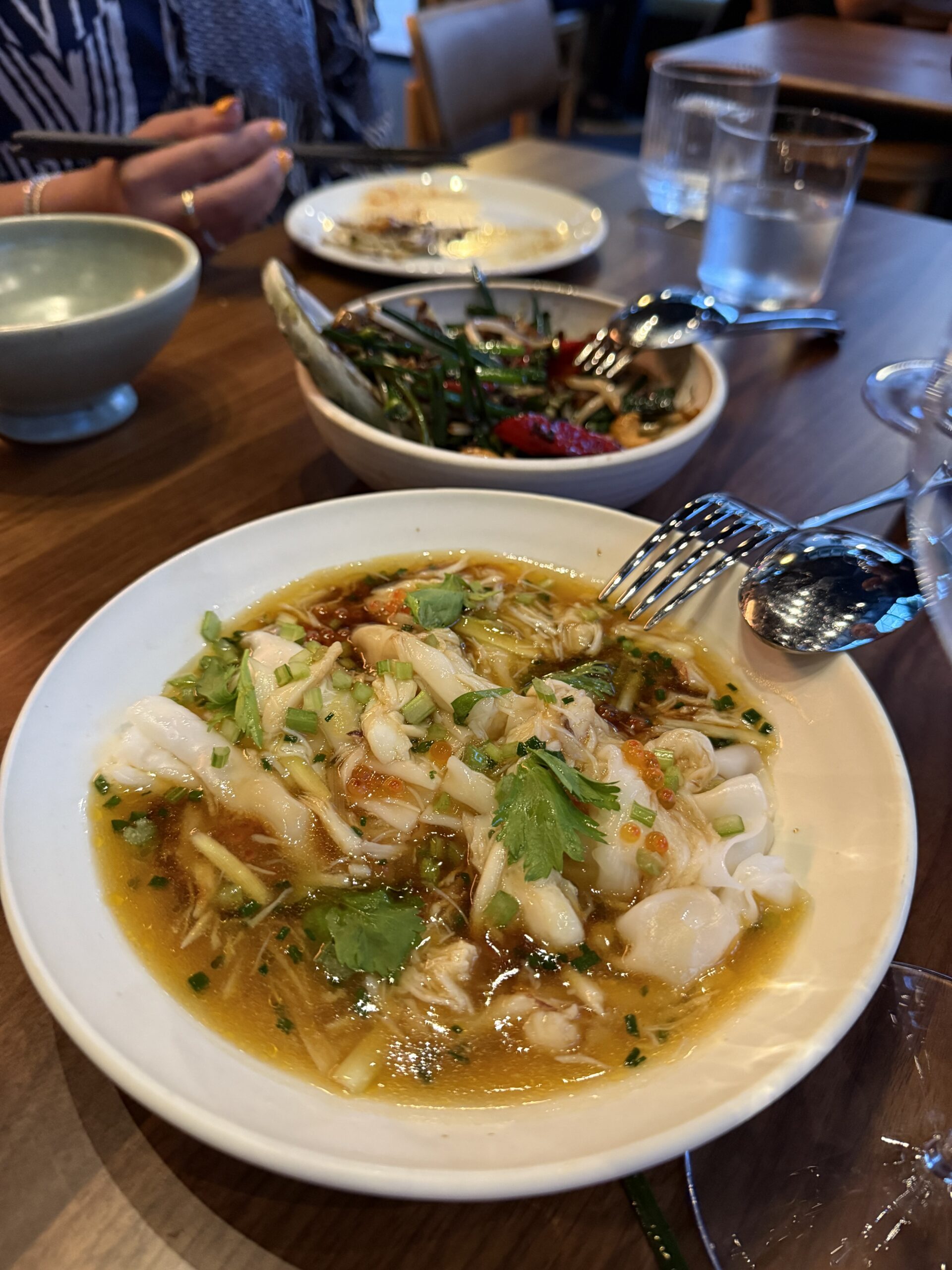 Crab noodle dish at The Happy Crane, San Francisco